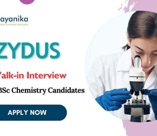 Walk-in Interview for Chemical Engineering Jobs at Zydus | Apply Now for Various Positions