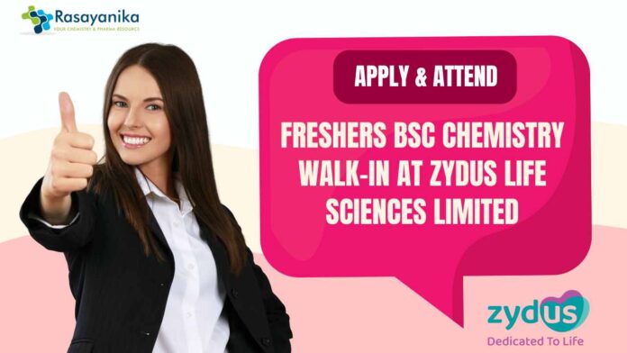 Freshers BSc Chemistry Job Openings