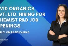 Chemistry & Chemical Engineering Vacancies