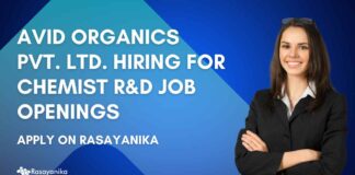 Chemistry & Chemical Engineering Vacancies