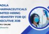 MSc Chemistry Job Vacancies