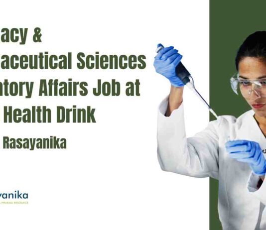 Pharmacy & Pharmaceutical Sciences Jobs at Mealo Health Drink, Apply on Rasayanika