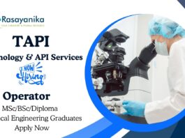 Latest Jobs at TAPI | Chemical Engineering Jobs | MSc/BSc Candidates Apply Now for the Operator Role