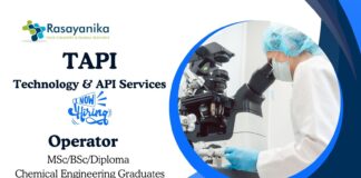 Latest Jobs at TAPI | Chemical Engineering Jobs | MSc/BSc Candidates Apply Now for the Operator Role