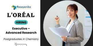 Chemistry Vacancies at L’Oréal | Apply For Executive Role