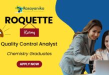 QC Analyst Job at Roquette | Chemistry Graduates Apply