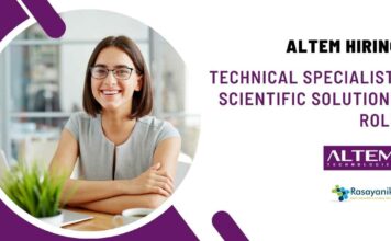 Altem Hiring For Technical Specialist – Scientific Solutions Role | PhD & PG Candidates Apply Chemistry Jobs at Altem Technologies