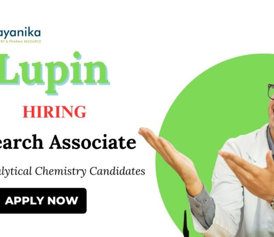 Analytical Chemistry Jobs at Lupin Apply Now for Research Associate Position 