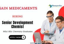 Analytical Chemistry Jobs at Sain Medicaments Apply Now Senior Development Chemist Role