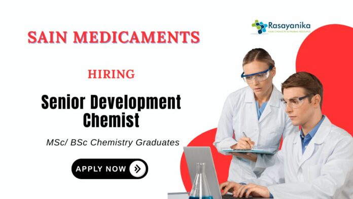 Analytical Chemistry Jobs at Sain Medicaments Apply Now Senior Development Chemist Role