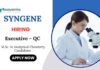 Analytical Chemistry Jobs at Syngene Apply now for Executive – QC Position