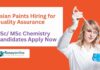 Asian Paints Jobs for Quality Assurance | BSc/ MSc Chemistry Candidates Apply Now