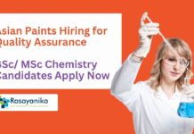 Asian Paints Jobs for Quality Assurance | BSc/ MSc Chemistry Candidates Apply Now