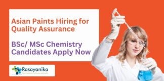 Asian Paints Jobs for Quality Assurance | BSc/ MSc Chemistry Candidates Apply Now