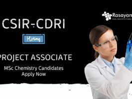 MSc Chemistry Jobs at CSIR CDRI | Apply Now for Project Associate Role
