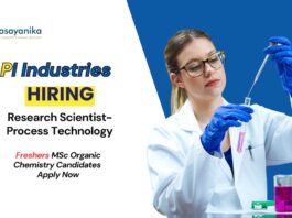 Freshers Jobs at PI | MSc Organic Chemistry Candidates Apply Now