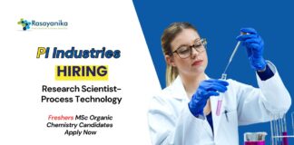 Freshers Jobs at PI | MSc Organic Chemistry Candidates Apply Now