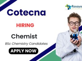 BSc Chemistry Jobs at Cotecna Apply Now for Chemist Role