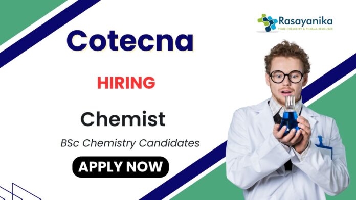 BSc Chemistry Jobs at Cotecna Apply Now for Chemist Role
