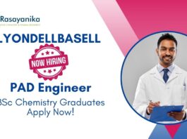 BSc Chemistry Jobs at LyondellBasell | Apply Now For The PAD Engineer Role 