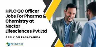 HPLC QC Officer Jobs For Pharma & Chemistry