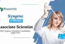 MSc Organic Chemistry Jobs at Syngene | Apply Now for Associate Scientist Role