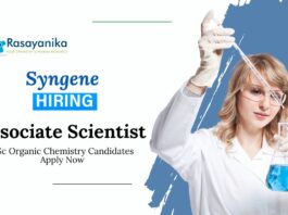 MSc Organic Chemistry Jobs at Syngene | Apply Now for Associate Scientist Role