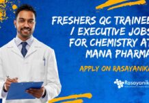 Freshers QC Trainee / Executive Jobs