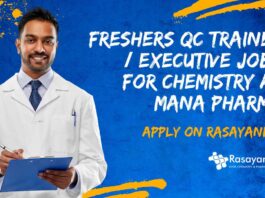 Freshers QC Trainee / Executive Jobs