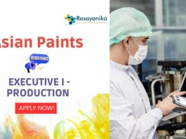 MSc Chemistry Jobs at AsianPaints | Apply Now for the Executive Role