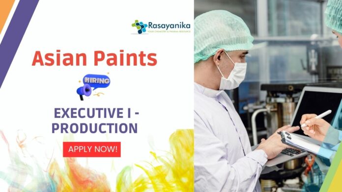 MSc Chemistry Jobs at AsianPaints | Apply Now for the Executive Role