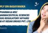 MPharma & MSc Pharmaceutical Sciences Jobs at Kesar Drugs Pvt. Ltd.