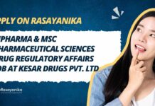 MPharma & MSc Pharmaceutical Sciences Jobs at Kesar Drugs Pvt. Ltd.