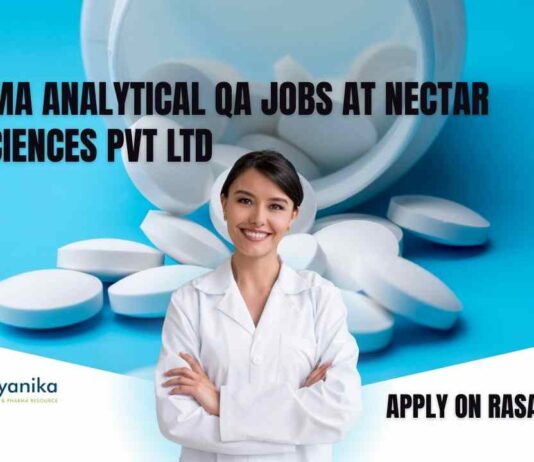 Pharma Analytical QA Jobs at Nectar Lifesciences