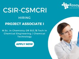 CSIR-CSMCRI Project Associate I Recruitment 2025 Apply Now