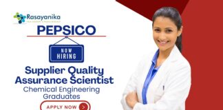Chemical Engineering Job at Pepsico | Apply Now For The Supplier Quality Assurance Scientist Role