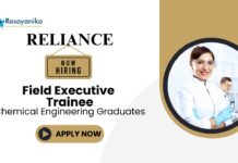 Chemical Engineering Job at Reliance | Apply Now For The Field Executive Trainee Role