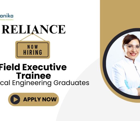 Chemical Engineering Job at Reliance | Apply Now For The Field Executive Trainee Role