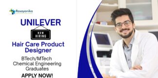 Chemical Engineering Job at Unilever | Apply Now For The Hair Care Product Designer Role