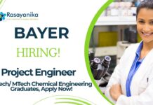 Chemical Engineering Jobs at Bayer | Apply Now For The Project Engineer Role
