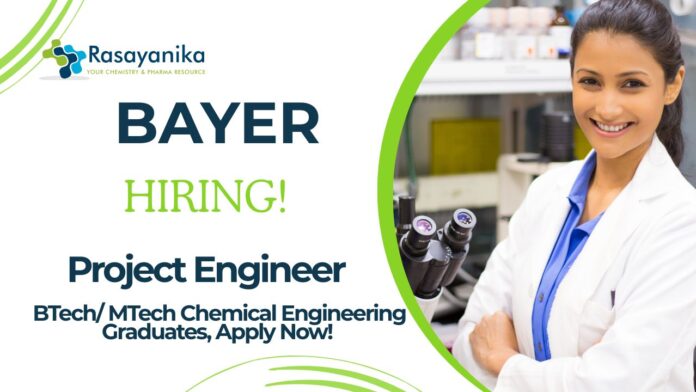 Chemical Engineering Jobs at Bayer | Apply Now For The Project Engineer Role