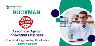Chemical Engineering Jobs at Buckman | Apply Now For The Associate Digital Innovation Engineer 