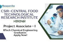 Chemical Engineering Jobs at CSIR-CFTRI | Apply Now For The Project Associate Role