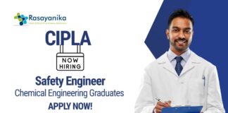 Chemical Engineering Jobs at Cipla | Apply Now For The Safety Engineer Role
