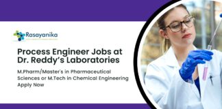 Chemical Engineering Jobs at Dr. Reddy’s Laboratories | Apply Now