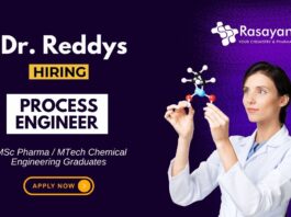 Chemical Engineering Jobs at Dr. Reddy’s Laboratories Apply Now for the Process Engineer Role