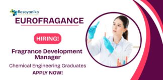 Chemical Engineering Jobs at Eurofragrance | Apply Now For The Fragrance Development Manager Role