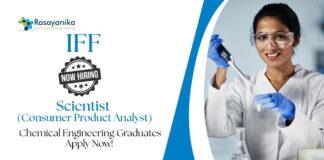 Chemical Engineering Jobs at IFF | Apply Now For The Scientist (Consumer Product Analyst)