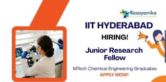 Chemical Engineering Jobs at IIT Hyderabad | Apply Now For The Junior Research Fellow Role
