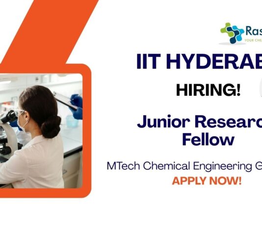 Chemical Engineering Jobs at IIT Hyderabad | Apply Now For The Junior Research Fellow Role